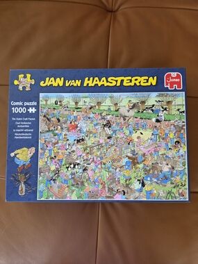 Jan van Haasteren Comic Puzzle 1000-PC THE DUTCH CRAFT MARKETS 2021 EUC